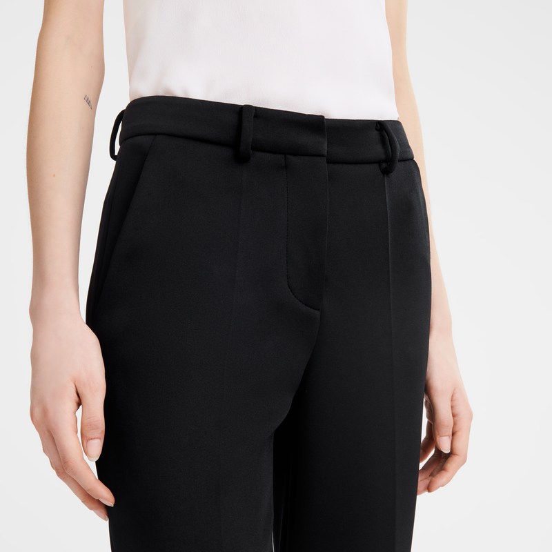 Longchamp Trousers - Jersey Siyah | 6750-XIGDL