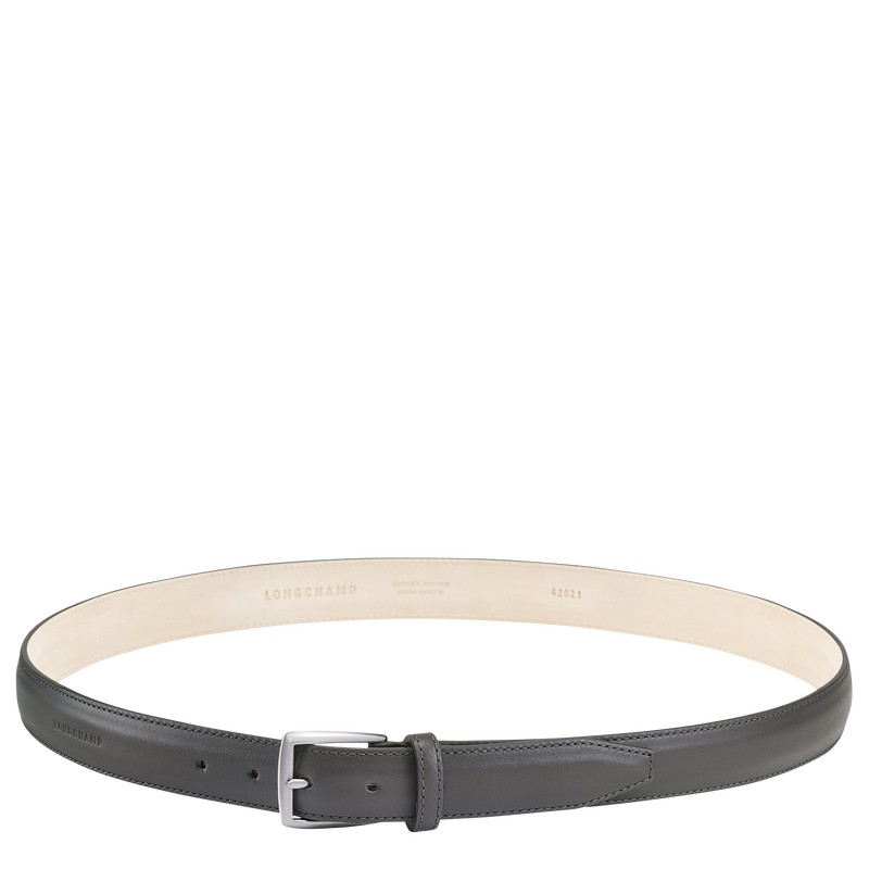 Longchamp Végétal Men\'s belt - Leather Gri | 1769-ASMXG