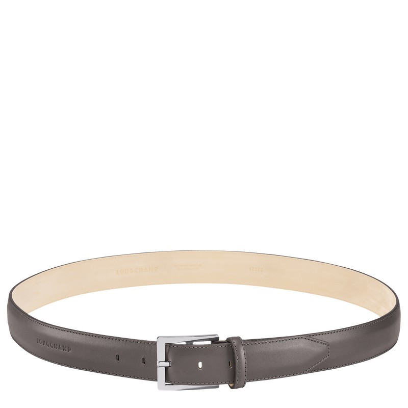 Longchamp Végétal Men\'s belt - Leather Gri | 4502-NKWIF