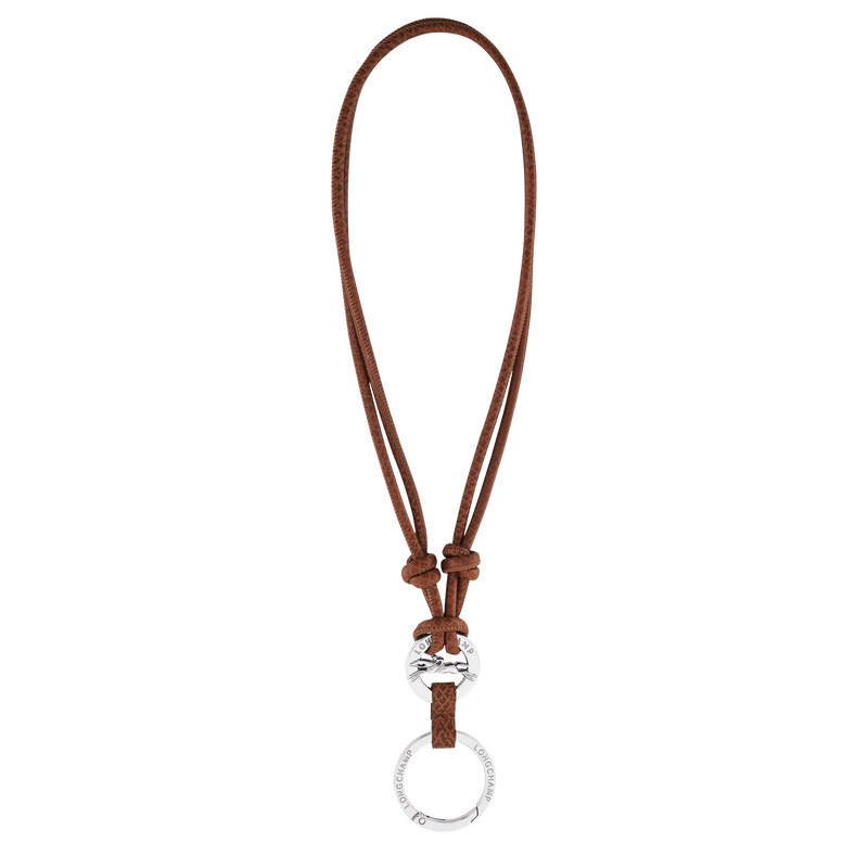 Longchamp Épure Key ring - Leather Kahverengi | 9416-DELAI