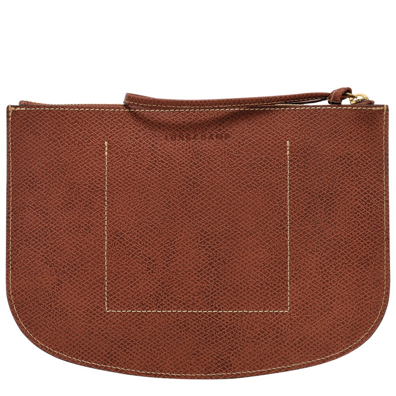 Longchamp Épure Pouch - Leather Kahverengi | 8519-OMSDV