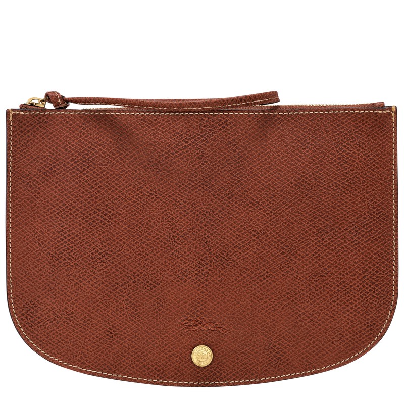 Longchamp Épure Pouch - Leather Kahverengi | 8519-OMSDV